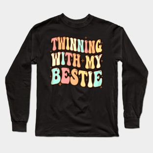 Twinning With My Bestie Boy Spirit Week Twin Day Best Friend Long Sleeve T-Shirt